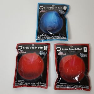 Glow Beach Balls Hours 4th of July Light Sticks Patriotic New Sealed Outdoor FUN
